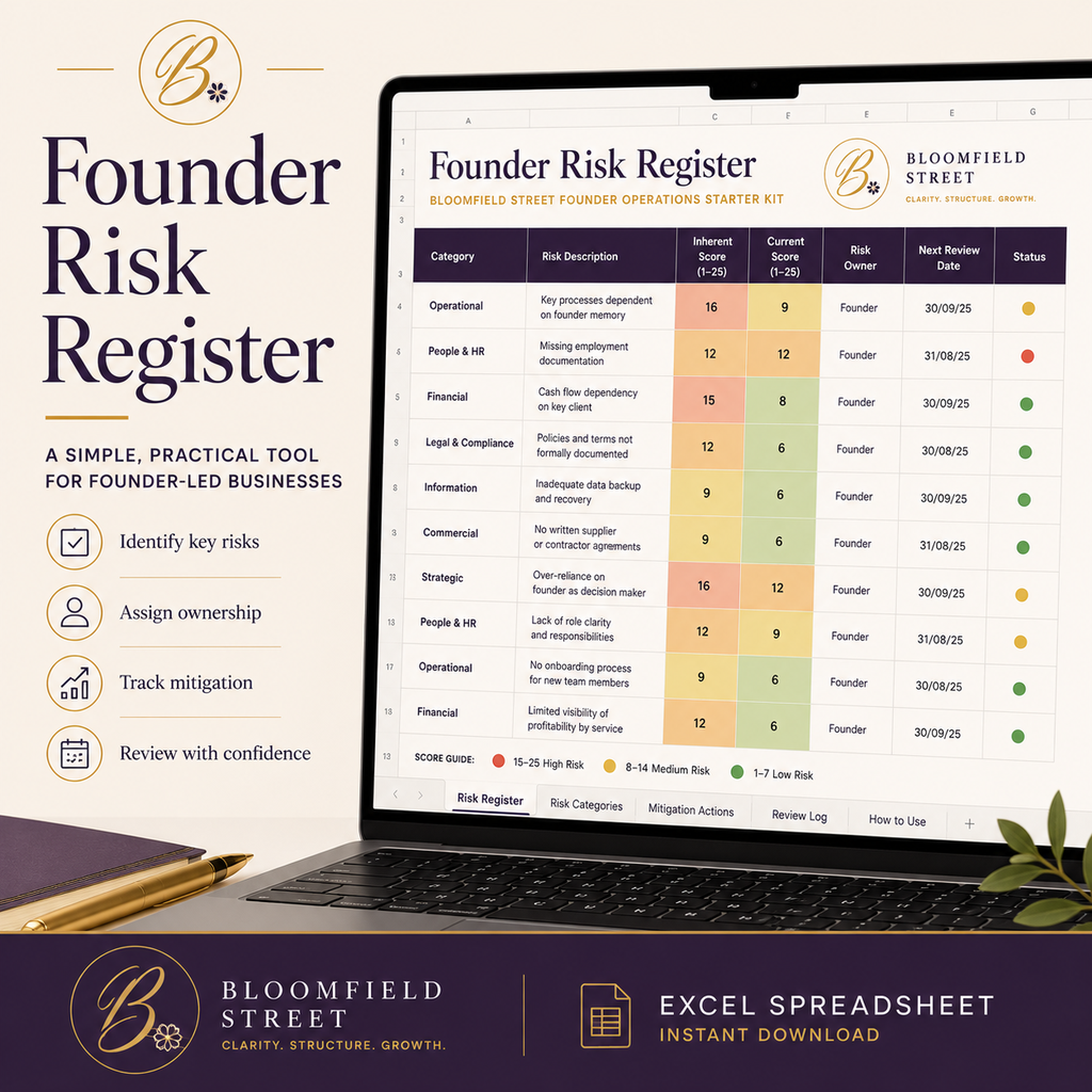 [D201] Risk Register Template for Small Businesses